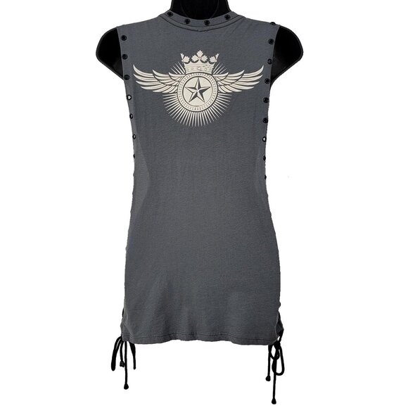 Mom Petit Cherie Women's Gray Sleeveless Tank Top - Picture 9 of 9
